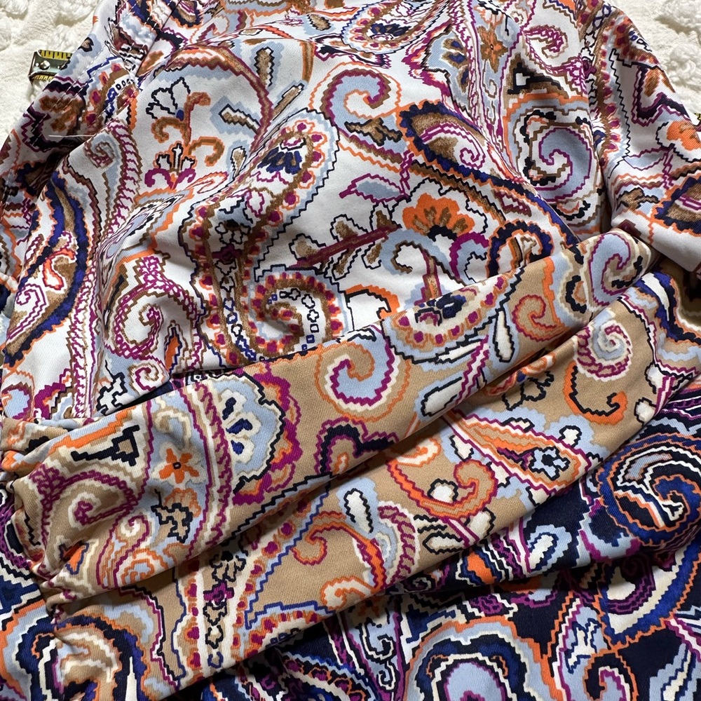 Lands' End Multi-Colored Paisley Tankini Top - Picture 6 of 7